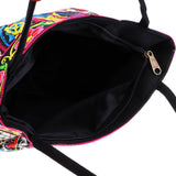 Maxbell 2x Embroidery Travel Shoulder Bag Double Faced Flower Handmade Women Bags