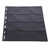 Maxbell Black PVC Page of Paper Money Coin Album Loose-leaf Inners Coin Holder 4Line - Aladdin Shoppers
