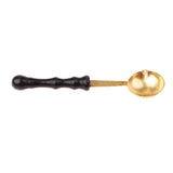 Maxbell 5Pcs Stamp Sealing Wax Spoon Retro Wood Handle Wax Heating Supply Tool Spoon