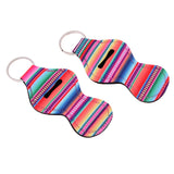 Maxbell 2 Pair Colorful Handy Lip Balm Holder Key Chain Gifts for Kids and Adults