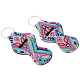 Maxbell 2 Pair Colorful Handy Lip Balm Holder Key Chain Gifts for Kids and Adults