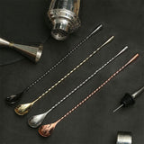 Maxbell 3pcs Stainless Steel Muddler Threaded Stirring Cocktail Spoon Bar Tools