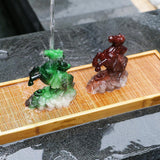 Maxbell Resin Discoloration Cute Tea Pet Animals Horse Shaped Tea Tray Tea Ceremony Yellow - Aladdin Shoppers