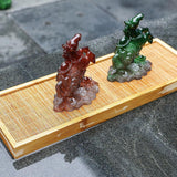 Maxbell Resin Discoloration Cute Tea Pet Animals Horse Shaped Tea Tray Tea Ceremony Yellow - Aladdin Shoppers