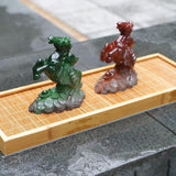 Maxbell Resin Discoloration Cute Tea Pet Animals Horse Shaped Tea Tray Tea Ceremony Yellow - Aladdin Shoppers