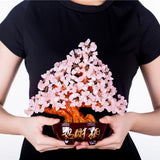 Maxbell Crystal Money Tree Ornament Chinese Myth Lucky Charm Craft Home Decoration D