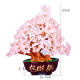 Maxbell Crystal Money Tree Ornament Chinese Myth Lucky Charm Craft Home Decoration D