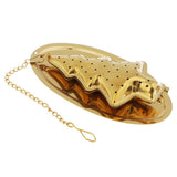 Maxbell Stainless Steel Loose Tea Ball Infuser Mesh Strainer Filter Kitchen Gold