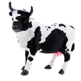 Maxbell Simulation Cow Farm Zoo Animal Model Figurine Home Decor Kids Toy 25x8x18cm