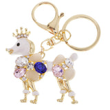 Maxbell Fashion Acrylic Rhinestone Crown Royal Dog Pendant Handbag Key Chain Decors