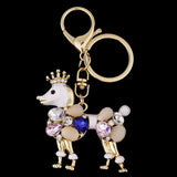 Maxbell Fashion Acrylic Rhinestone Crown Royal Dog Pendant Handbag Key Chain Decors