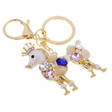 Maxbell Fashion Acrylic Rhinestone Crown Royal Dog Pendant Handbag Key Chain Decors