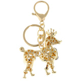 Maxbell Fashion Acrylic Rhinestone Crown Royal Dog Pendant Handbag Key Chain Decors
