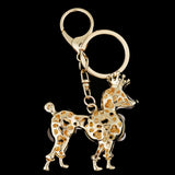 Maxbell Fashion Acrylic Rhinestone Crown Royal Dog Pendant Handbag Key Chain Decors