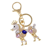 Maxbell Fashion Acrylic Rhinestone Crown Royal Dog Pendant Handbag Key Chain Decors