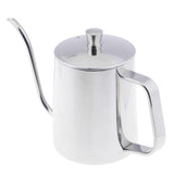 Maxbell 650ml Capacity Stainless Steel Gooseneck Drip Kettle Pot for Coffee & Tea Silver