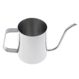 Maxbell 650ml Capacity Stainless Steel Gooseneck Drip Kettle Pot for Coffee & Tea Silver