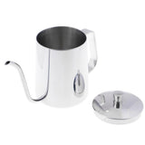 Maxbell 650ml Capacity Stainless Steel Gooseneck Drip Kettle Pot for Coffee & Tea Silver