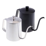 Maxbell 650ml Capacity Stainless Steel Gooseneck Drip Kettle Pot for Coffee & Tea Silver