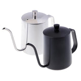 Maxbell 650ml Capacity Stainless Steel Gooseneck Drip Kettle Pot for Coffee & Tea Silver