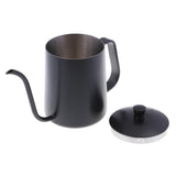 Maxbell 650ml Capacity Stainless Steel Gooseneck Drip Kettle Pot for Coffee & Tea Black