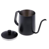 Maxbell 650ml Capacity Stainless Steel Gooseneck Drip Kettle Pot for Coffee & Tea Black