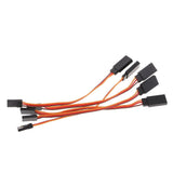 Maxbell 5pcs Male to Female Servo Extension Lead Cable 3 Pin Futaba JR Connector 100mm - Aladdin Shoppers