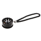 Maxbell Car Ornament Pendant Metal Wheel Hub Auto Interior Hanging Decoration Black