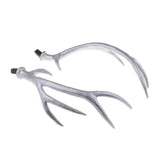 Maxbell A Pair Simulation Headwear Deer Antlers Silver for Christmas 50cm