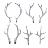Maxbell A Pair Simulation Headwear Deer Antlers Silver for Christmas 50cm
