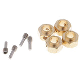 Maxbell 4 Pieces Hex Wheel Hubs Hexagonal Adapter for Traxxas TRX4 RC Crawler 6mm - Aladdin Shoppers