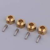 Maxbell 4 Pieces Hex Wheel Hubs Hexagonal Adapter for Traxxas TRX4 RC Crawler 6mm - Aladdin Shoppers