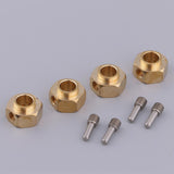 Maxbell 4 Pieces Hex Wheel Hubs Hexagonal Adapter for Traxxas TRX4 RC Crawler 6mm - Aladdin Shoppers