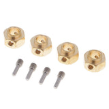Maxbell 4 Pieces Hex Wheel Hubs Hexagonal Adapter for Traxxas TRX4 RC Crawler 6mm - Aladdin Shoppers