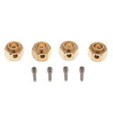 Maxbell 4 Pieces Hex Wheel Hubs Hexagonal Adapter for Traxxas TRX4 RC Crawler 8mm - Aladdin Shoppers