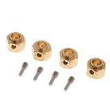 Maxbell 4 Pieces Hex Wheel Hubs Hexagonal Adapter for Traxxas TRX4 RC Crawler 8mm - Aladdin Shoppers