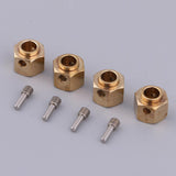 Maxbell 4 Pieces Hex Wheel Hubs Hexagonal Adapter for Traxxas TRX4 RC Crawler 9mm - Aladdin Shoppers