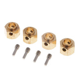 Maxbell 4 Pieces Hex Wheel Hubs Hexagonal Adapter for Traxxas TRX4 RC Crawler 9mm - Aladdin Shoppers
