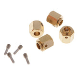 Maxbell 4 Pieces Hex Wheel Hubs Hexagonal Adapter for Traxxas TRX4 RC Crawler 11mm - Aladdin Shoppers