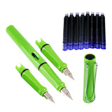 Maxbell Fountain Pen 0.5mm 0.38mm Nib with Ink Refill Office School Stationery Green