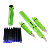 Maxbell Fountain Pen 0.5mm 0.38mm Nib with Ink Refill Office School Stationery Green