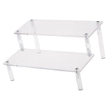 Maxbell Acrylic Cosmetics Storage Rack Detachable Model Figures Display Stand 2-Tier - Aladdin Shoppers