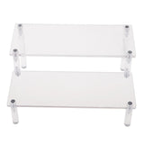 Maxbell Acrylic Cosmetics Storage Rack Detachable Model Figures Display Stand 2-Tier - Aladdin Shoppers