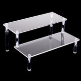 Maxbell Acrylic Cosmetics Storage Rack Detachable Model Figures Display Stand 2-Tier - Aladdin Shoppers