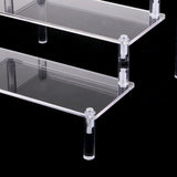 Maxbell Clear Acrylic Display Rack, Jewelry Shelf Showcase 3-Tier Action Figure Kids Toys Home Organizer - Aladdin Shoppers