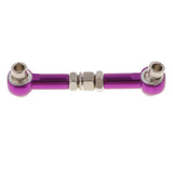 Maxbell 2x Aluminum Steering Linkage Pull Rod for HSP 94122 94123 1/10 RC Car Purple