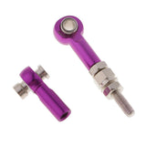 Maxbell 2x Aluminum Steering Linkage Pull Rod for HSP 94122 94123 1/10 RC Car Purple