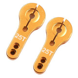 Maxbell 2Pcs Aluminum 25T Metal Steering Servo Horn Arm for Futaba Savox Xcore Power HD Servos - Aladdin Shoppers