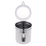 Maxbell 2Pcs Stainless Steel Pipe Tobacco Tin Can Humidifier Humidor Box Pot