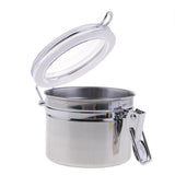 Maxbell 2 Pieces Stainless Steel Pipe Tobacco Tin Can Humidifier Humidor Box Pot